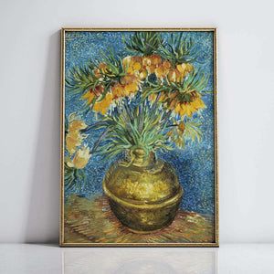Imperial Fritillaries in a Copper Vase