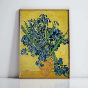 Irises Vase Yellow Floral