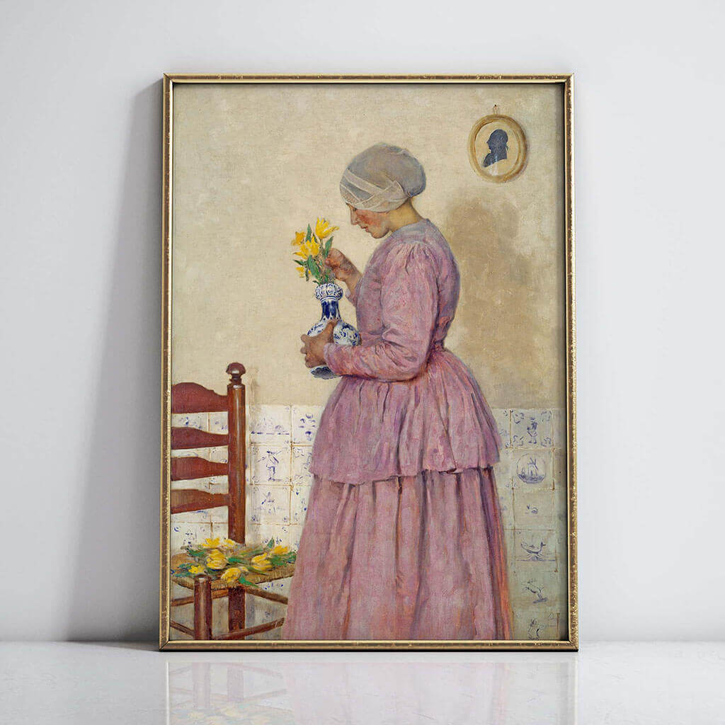 Arranging The Tulips