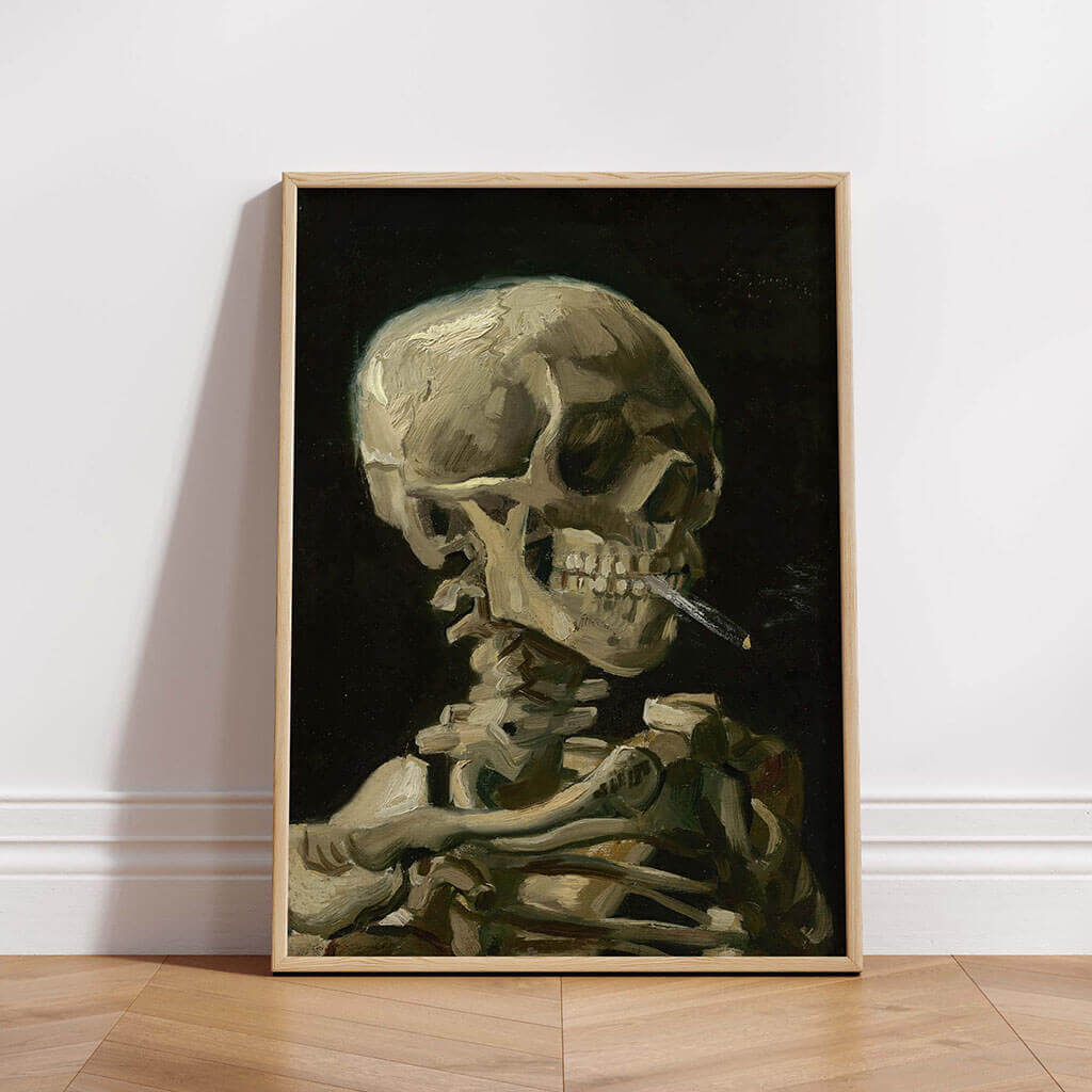Skull with Burning Cigarette