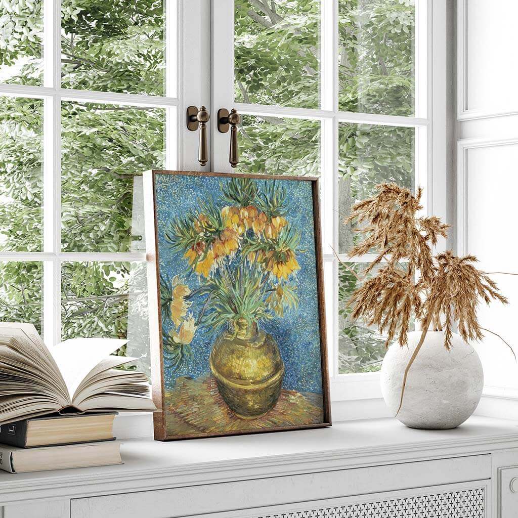 Imperial Fritillaries in a Copper Vase