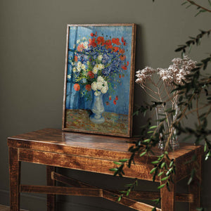 Vase with Cornflowers and Poppies
