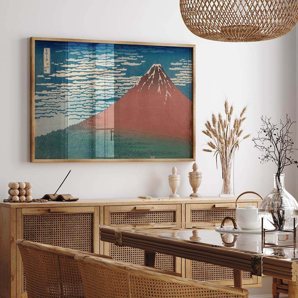 Red Fuji by Katsushika Hokusai