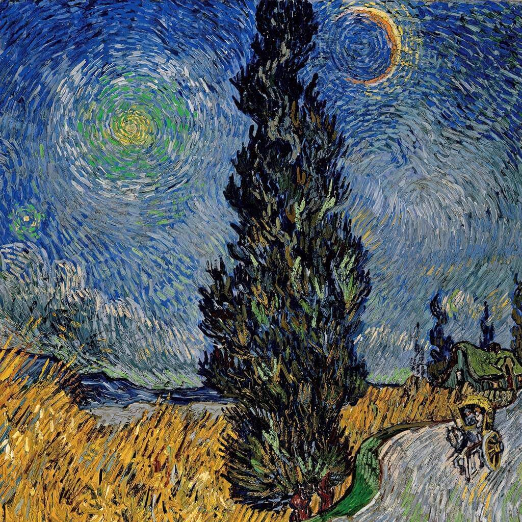 Road with Cypress and Star
