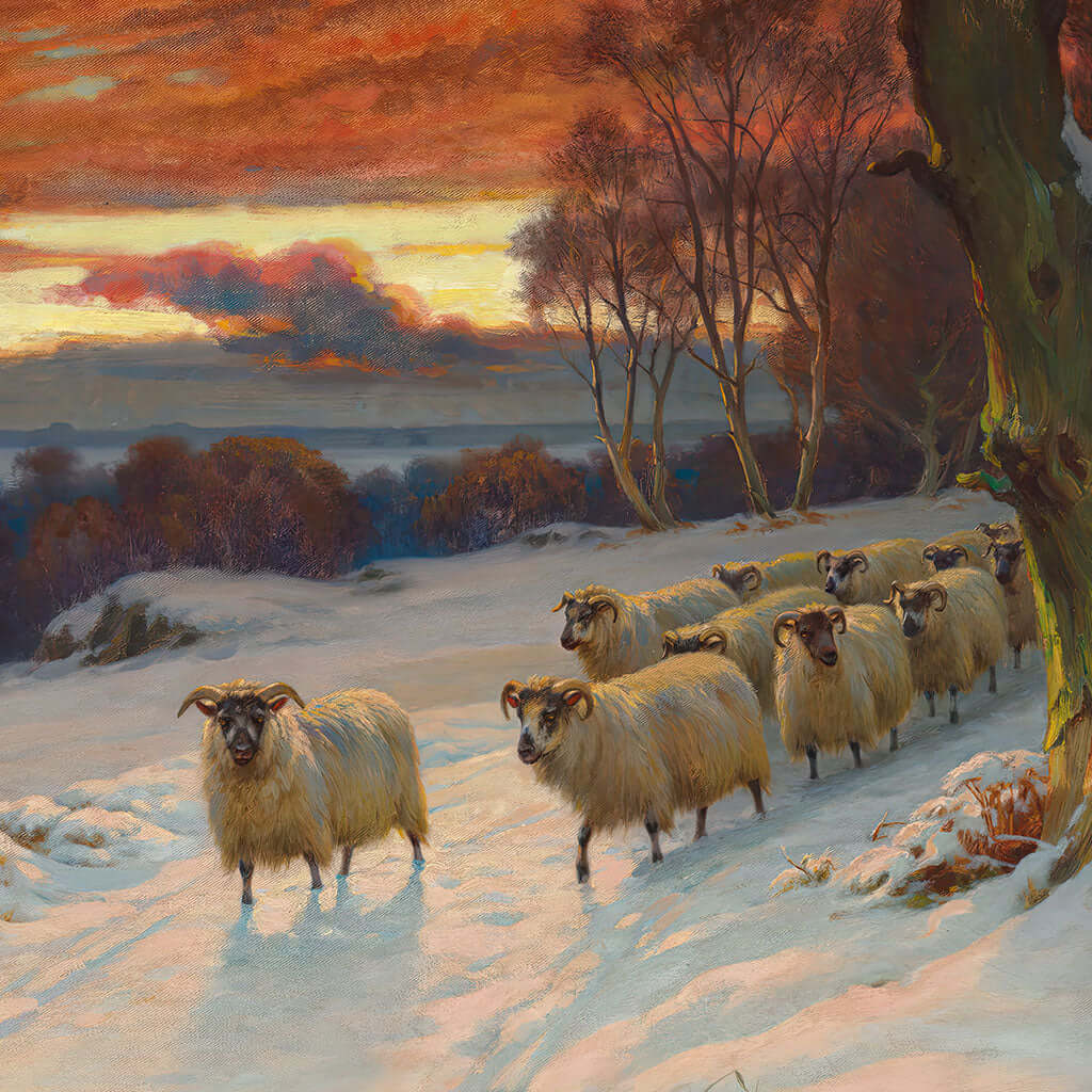 Sunset and Sheep