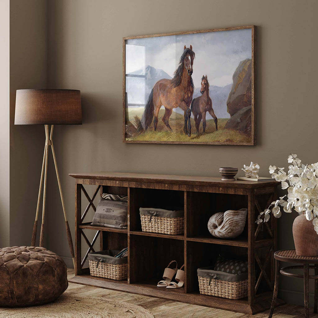A Welsh Mountain Mare and Foal
