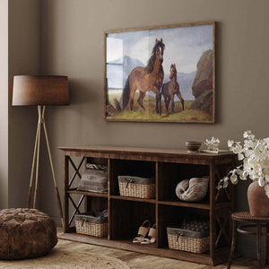 A Welsh Mountain Mare and Foal