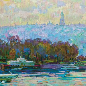 City of Colored Water Waves