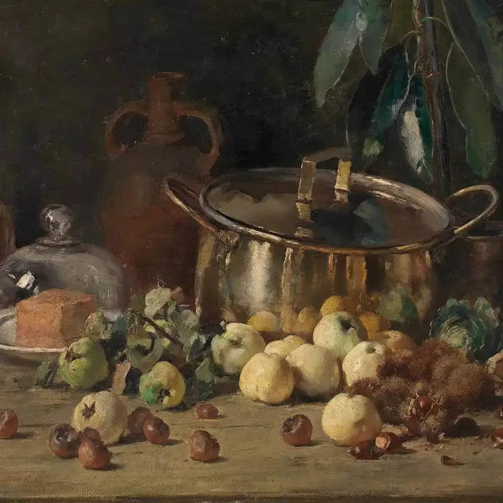 Copper Pot and Fruit