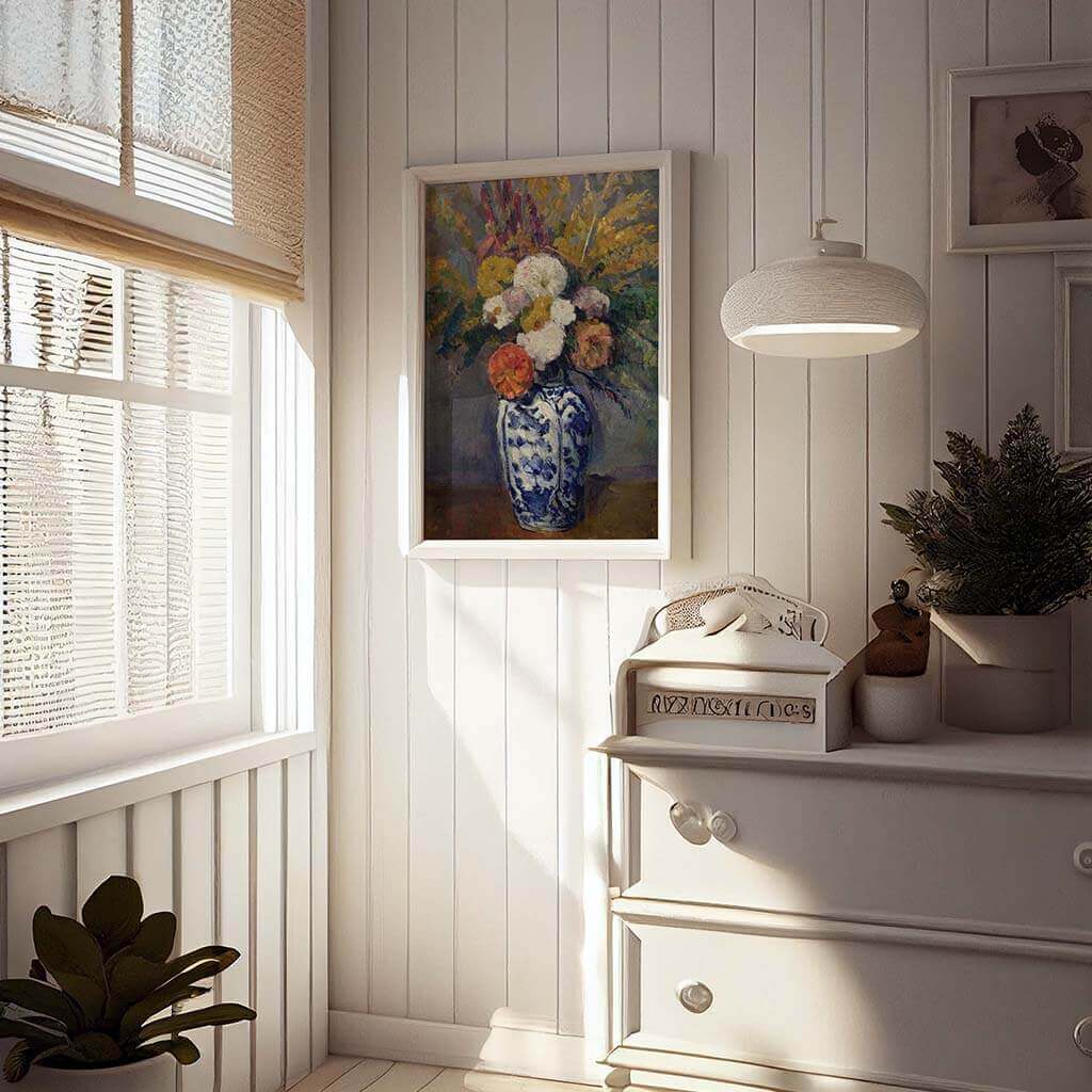 Dahlia in Blue and White Porcelain