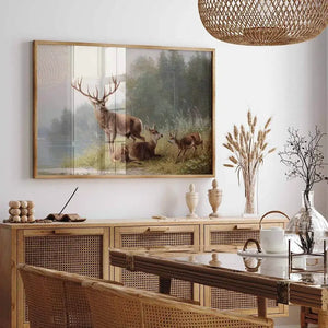 Deer at the lake