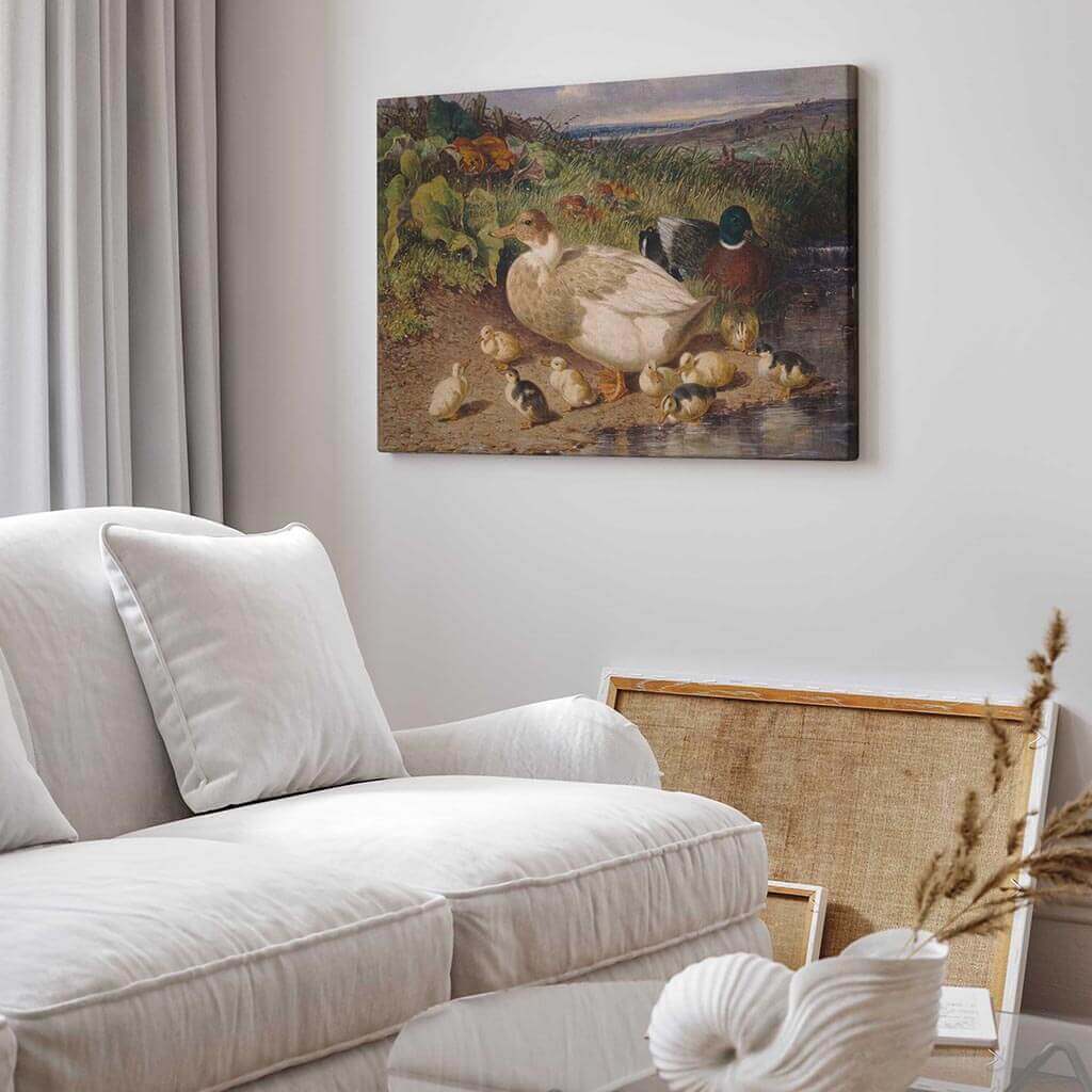 Ducks by a Stream