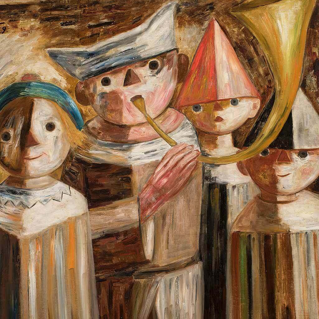Four Children with a Trumpet