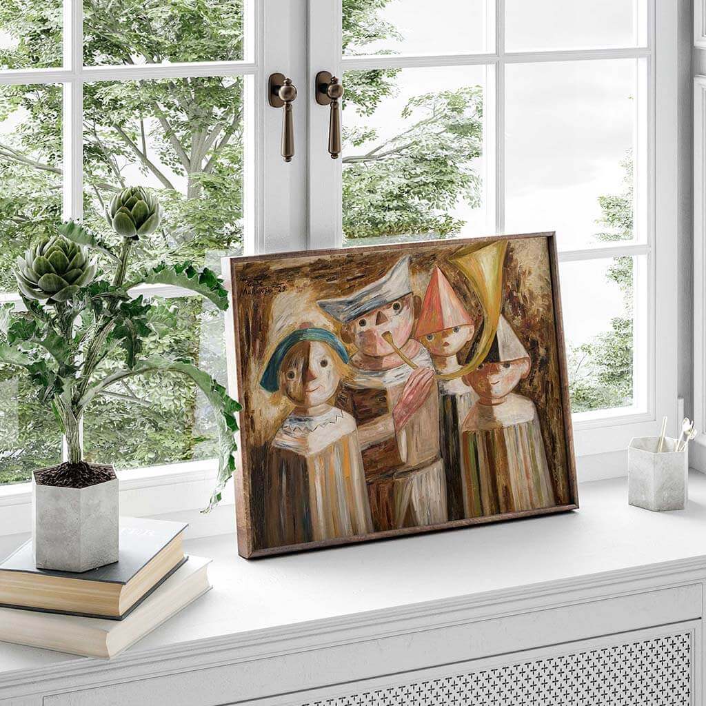 Four Children with a Trumpet
