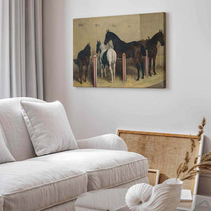 Horses In Stable