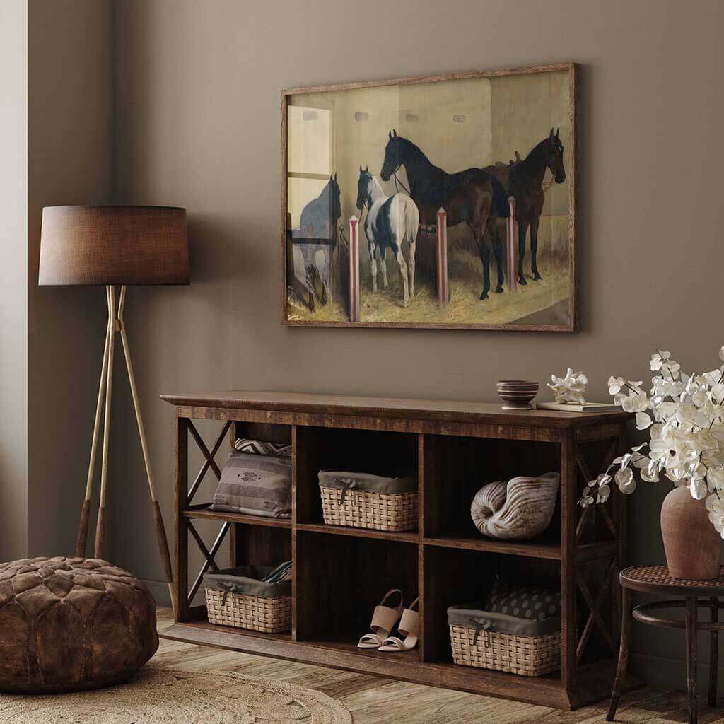 Horses In Stable