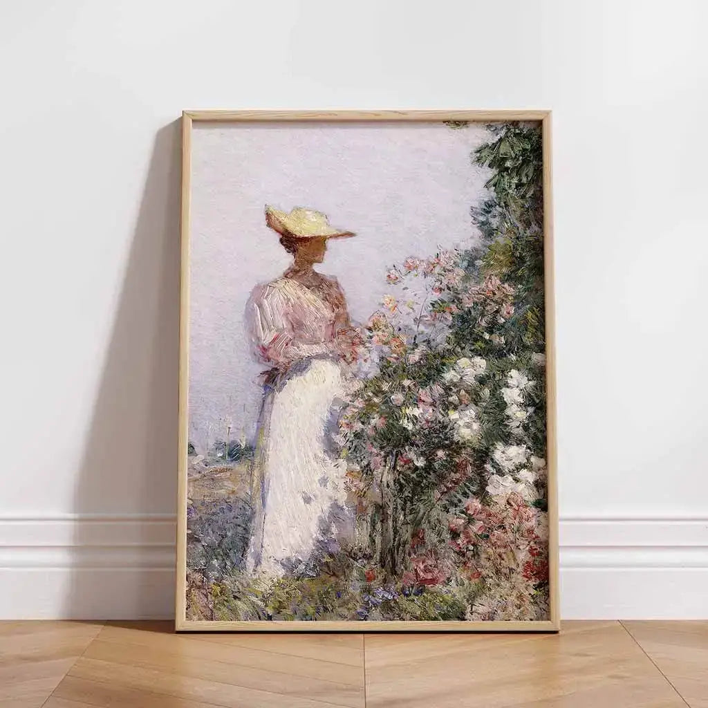 Lady In Flower Garden