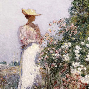 Lady In Flower Garden