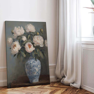Peonies with Oriental Art