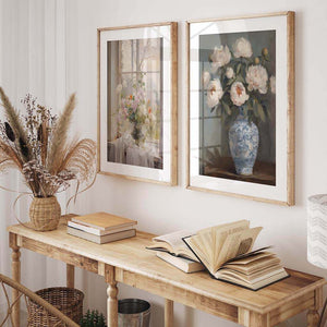 Peonies with Oriental Art