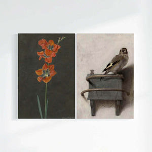 Red lily & Retro Bird