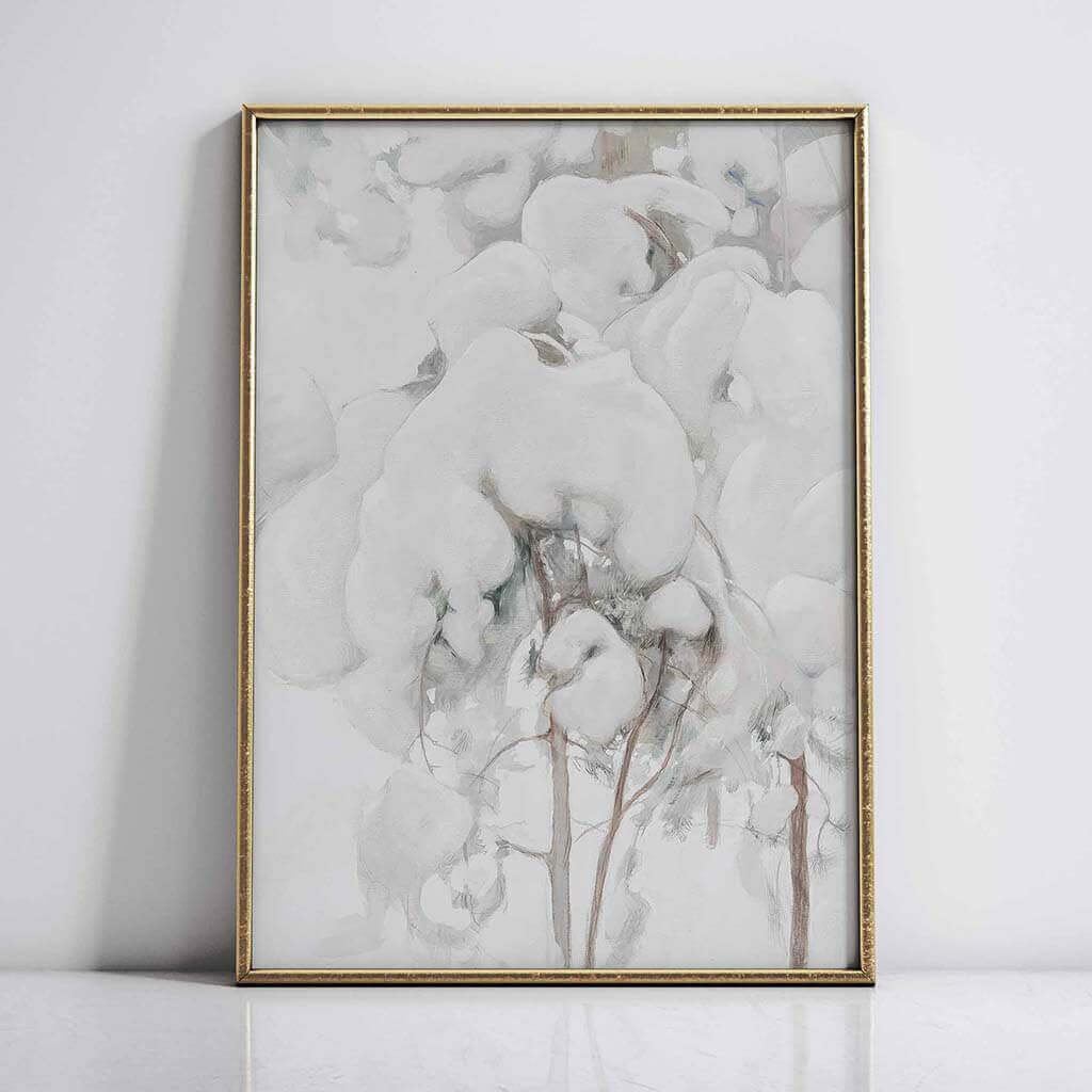 Snow-Covered Pine Saplings