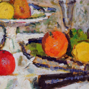 Still Life of Fruit on a White Tablecloth