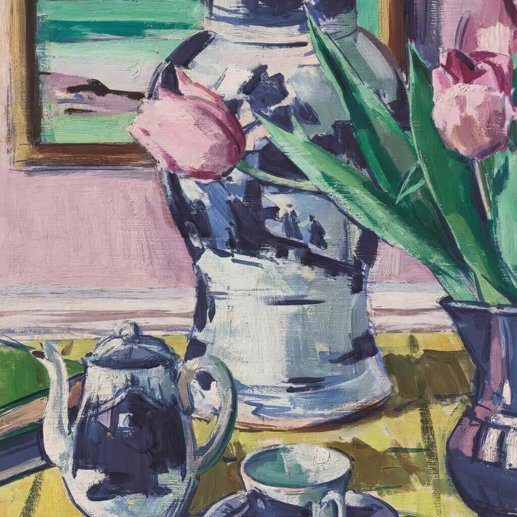 Still Life with Tulips and Iona