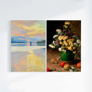 Sunset Over West Lake & Flowers and Fruit