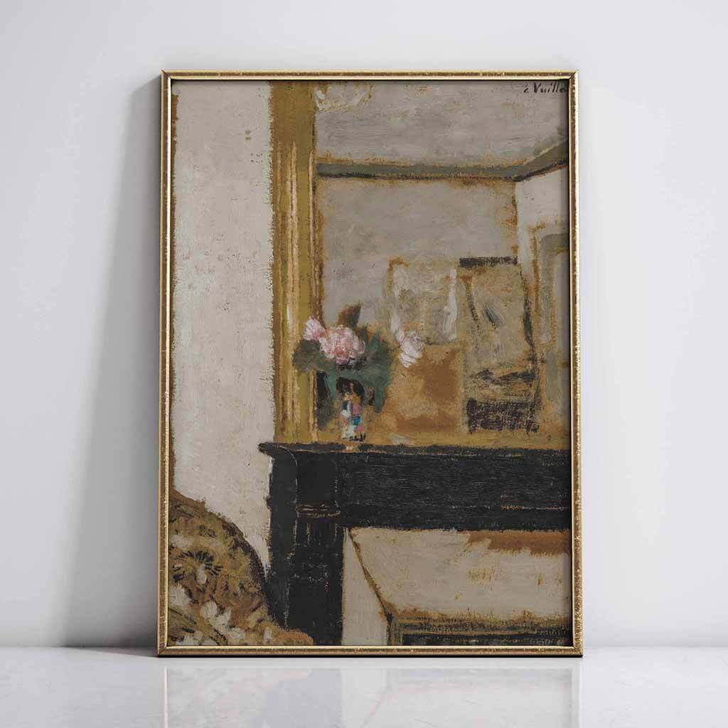 Flowers on a Mantelpiece