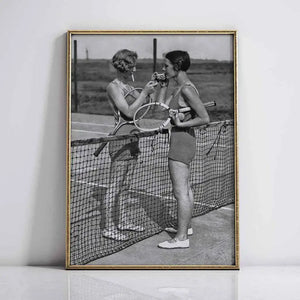 Women's Tennis Player Smoking Moment