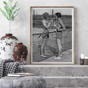 Women's Tennis Player Smoking Moment