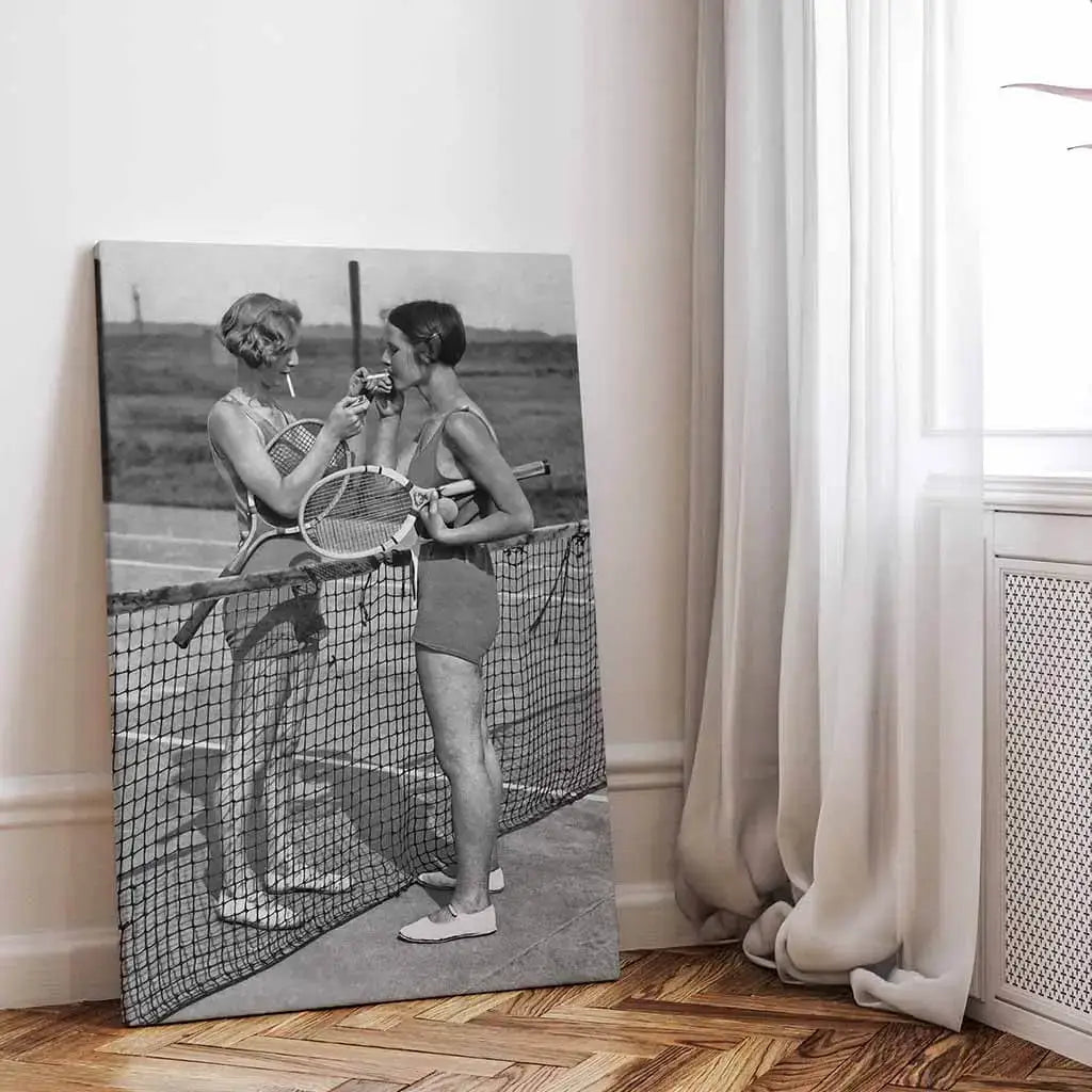 Women's Tennis Player Smoking Moment