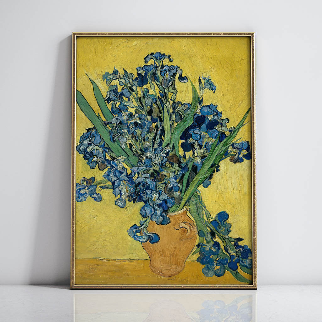 Irises Vase Yellow Floral Printable Wall Art