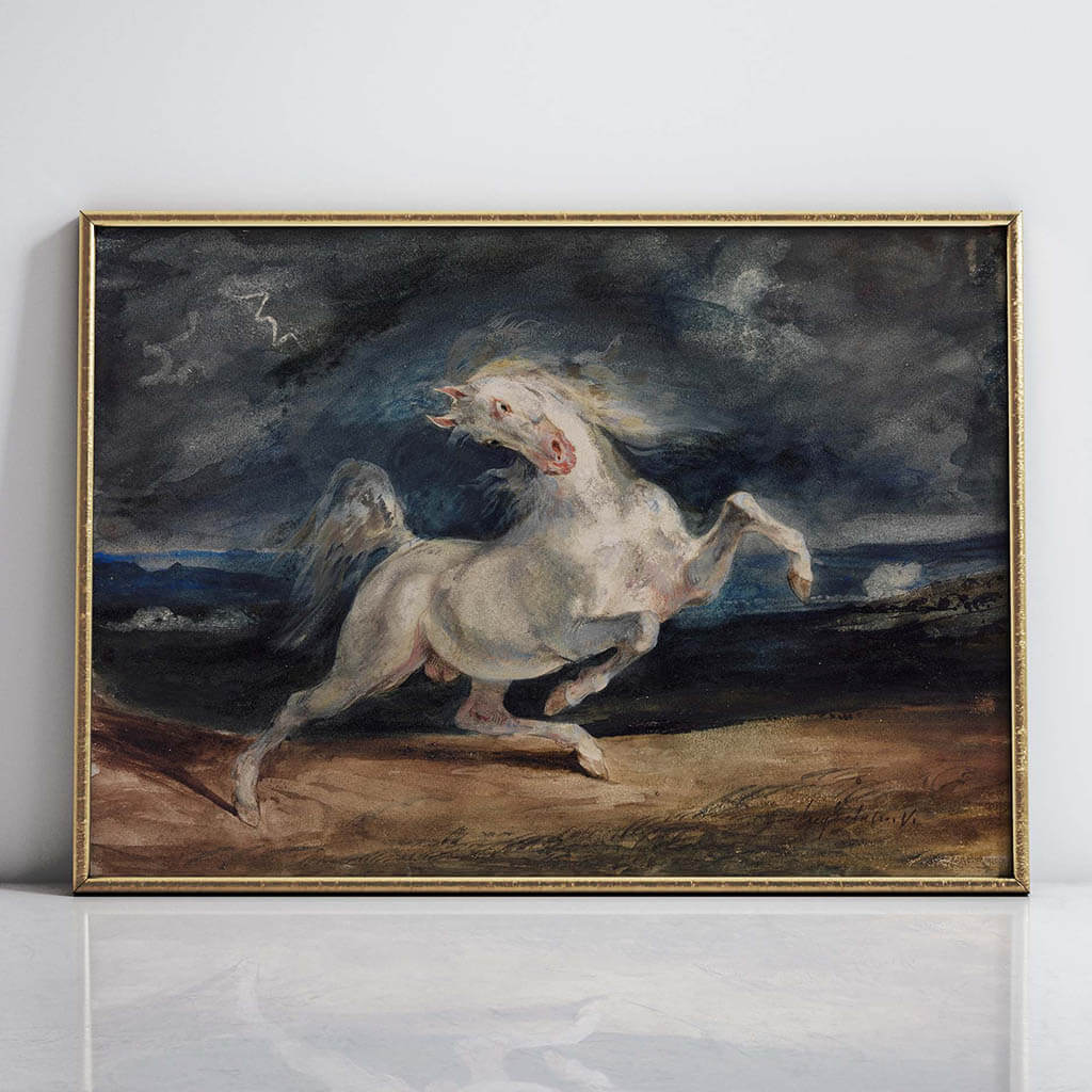 Horse Frightened by Lightning Downloadable Art