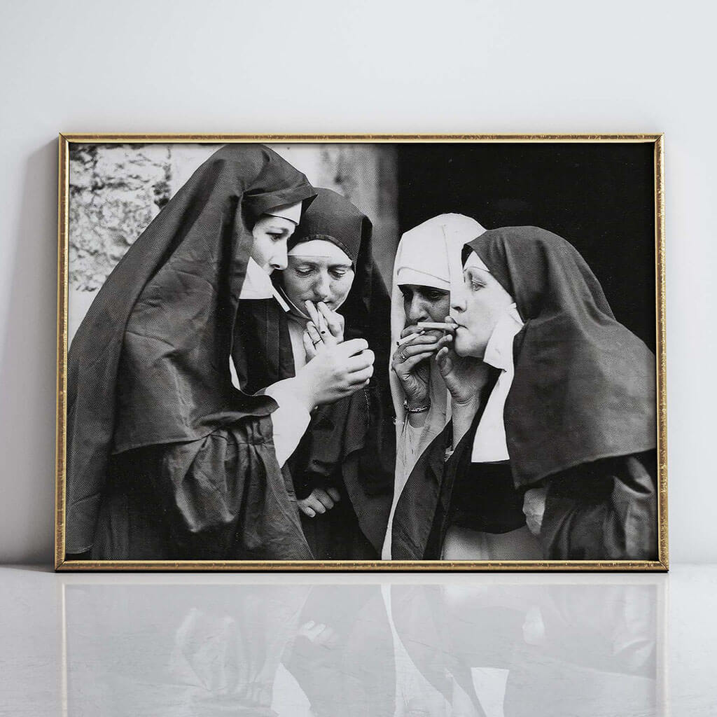 Nuns Smoking Printable Art