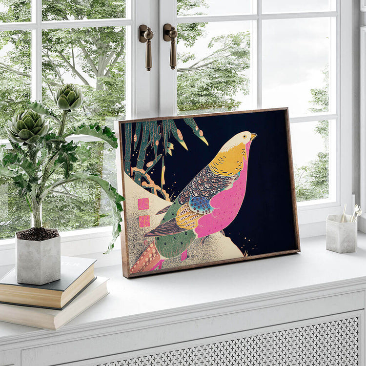 Golden Pheasant in the Snow Wall Art