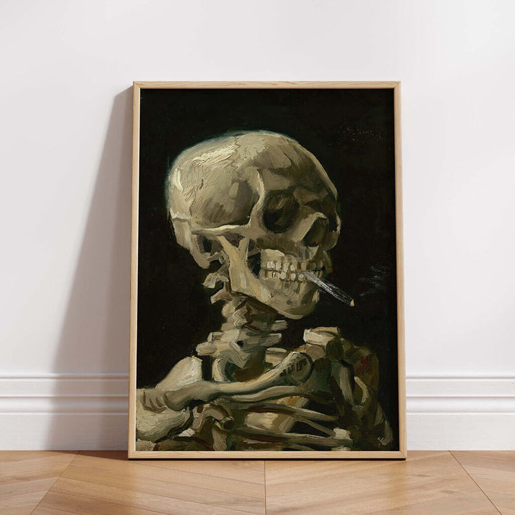 Skull with Burning Cigarette Wall Art