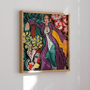 Woman in a Purple Coat Printable Art