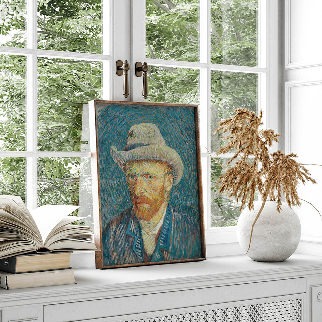 Self-Portrait with Grey Felt Hat Printable Painting