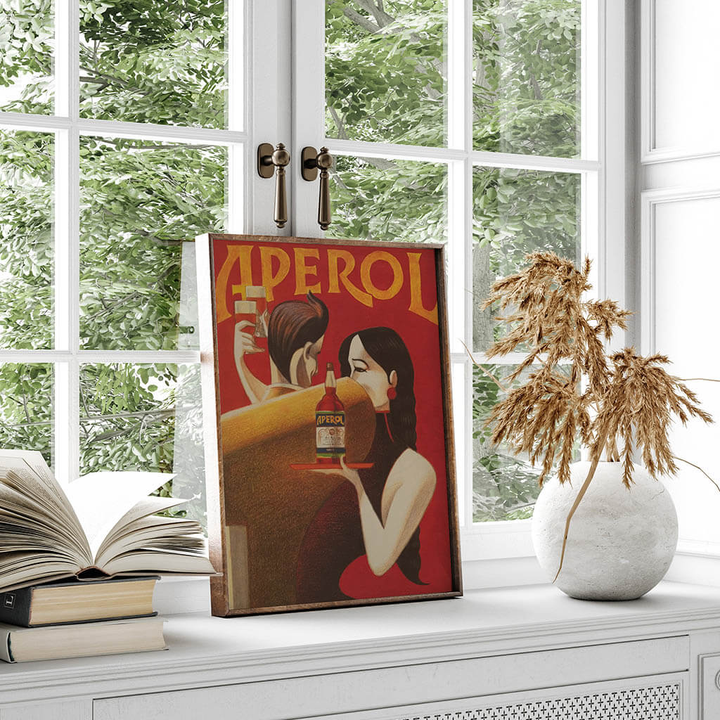 Aperol Liqueur Art Poster