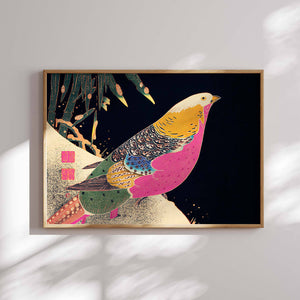 Golden Pheasant in the Snow Digital Art Prints