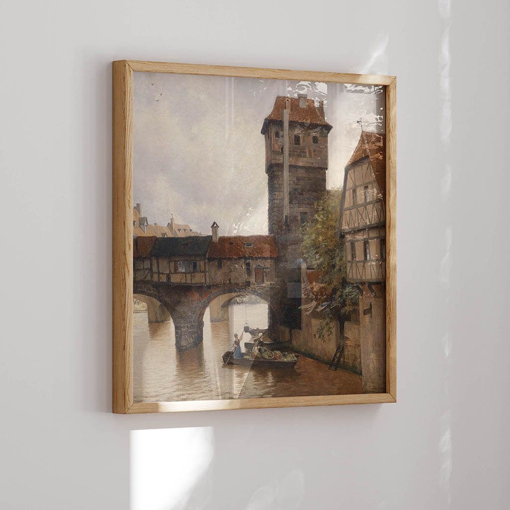 Bridge in old Nuremberg Printable Wall art
