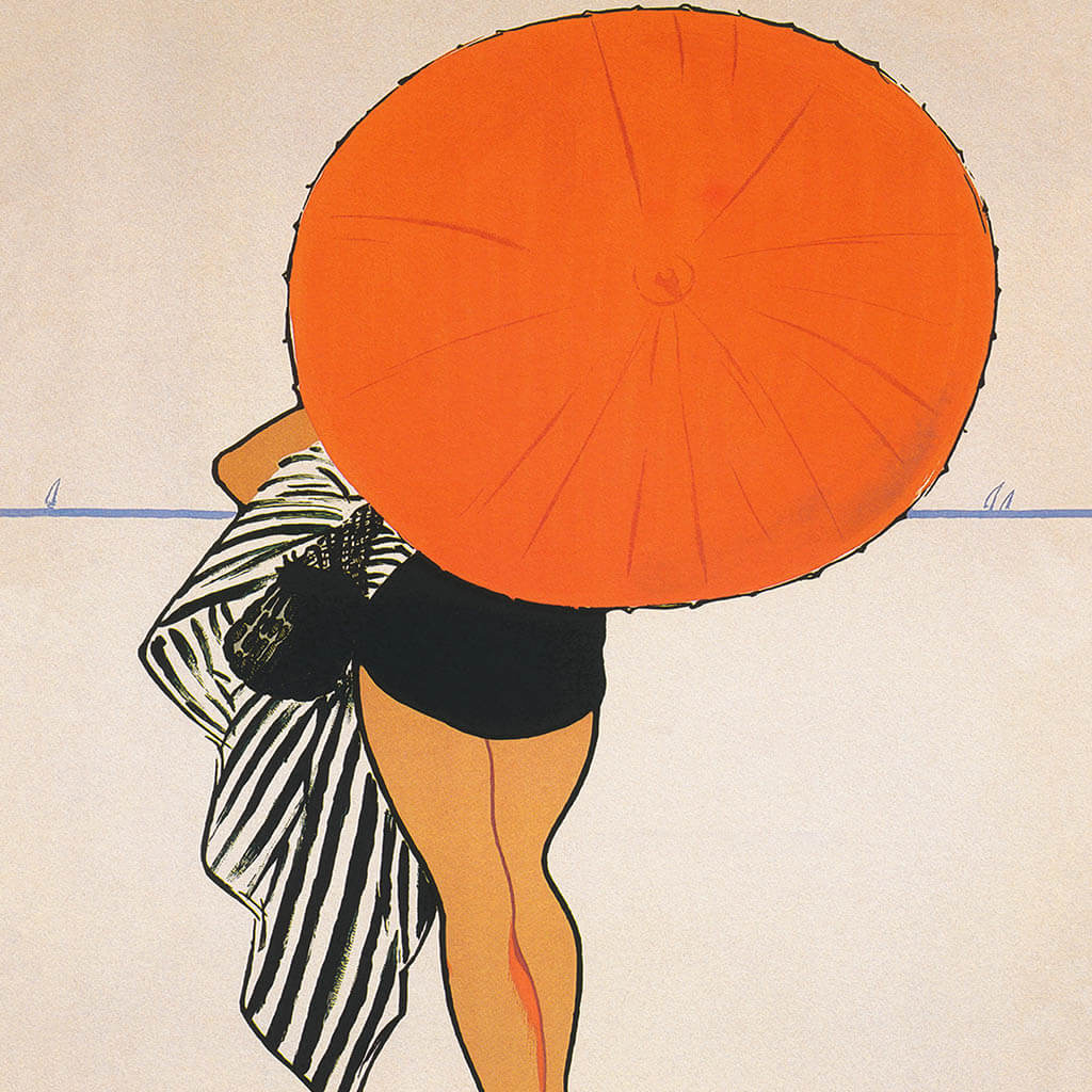 Woman with Umbrella Printable Wall Art