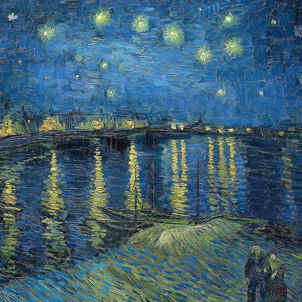 Starry Night Over the Rhone Printable Wall Art