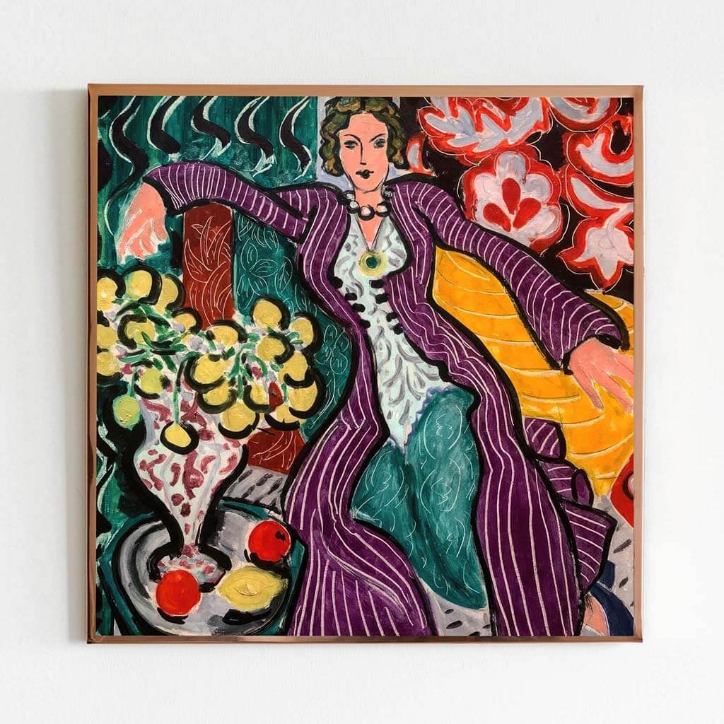 Woman in a Purple Coat Artwork 