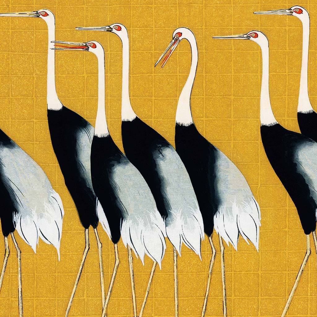 Japanese Crane Digital Art Posters