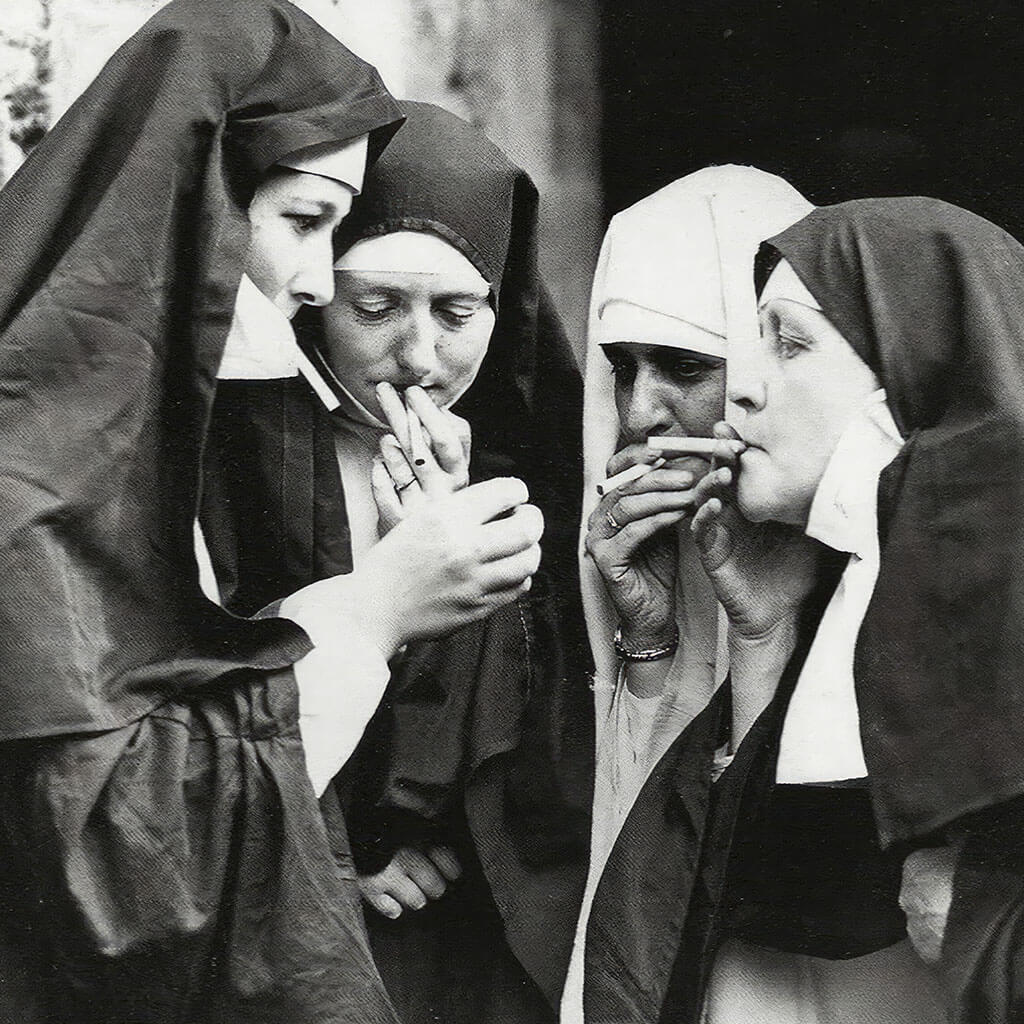 Nuns Smoking Printable Wall Art