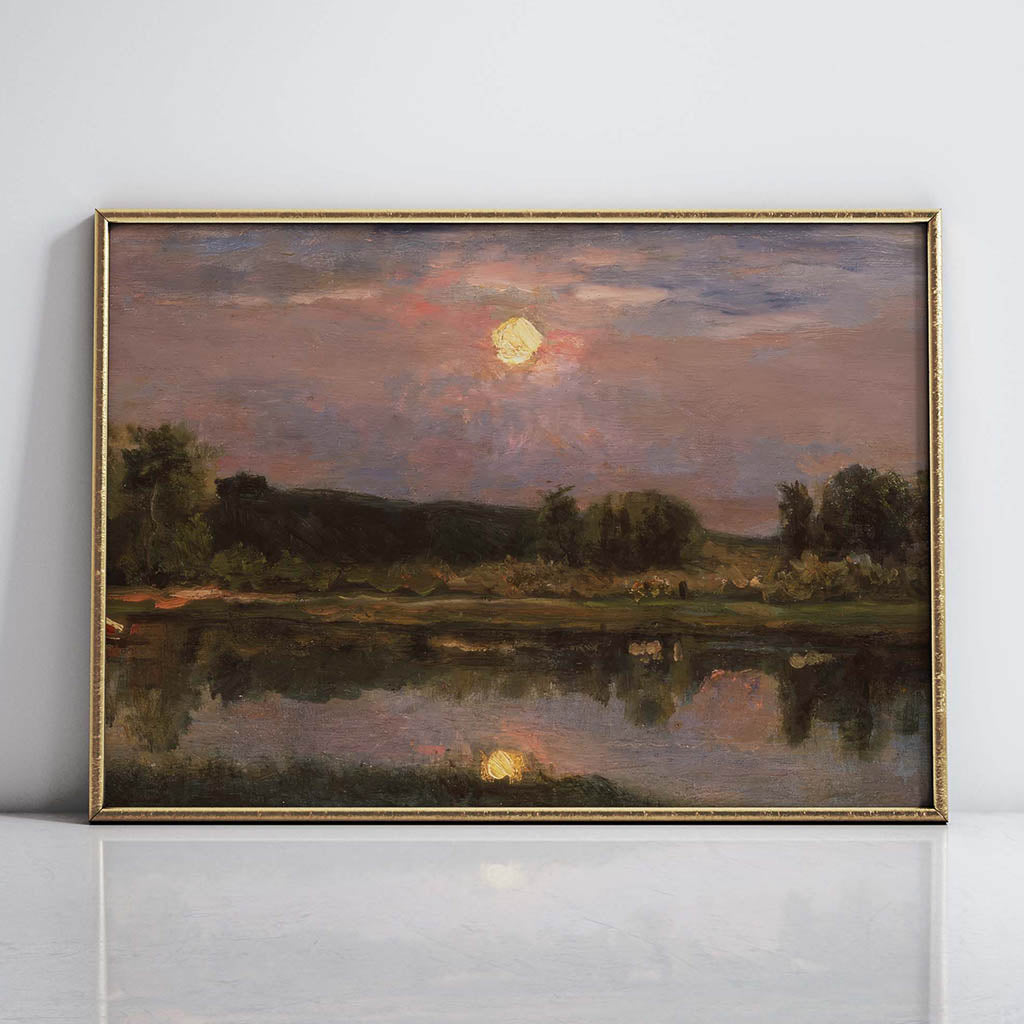 A Moonlit River Landscape