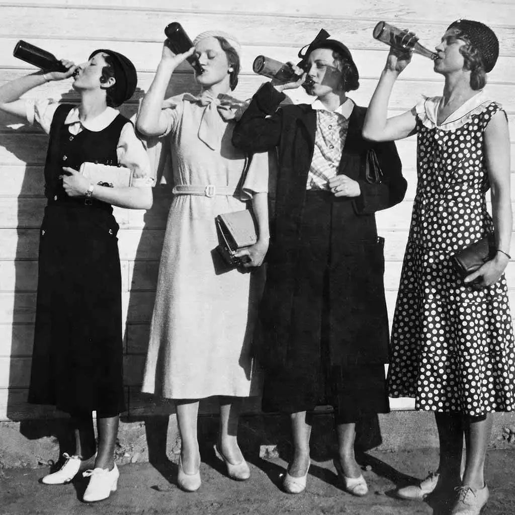 Prohibition Photo of Women Drinking Downloadable Poster